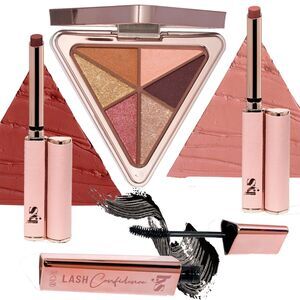 NIB LYS Beauty Love Your Self Eyeshadow Palette, 2 Matte Lipsticks, & Mascara
